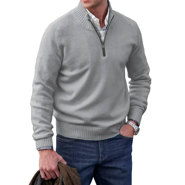 đ„MEN'S CASHMERE ZIPPER BASIC SWEATERđ„ - Libiyi