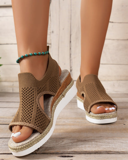 Libiyi Women's Flyknit Peep-toe Sandals - Libiyi