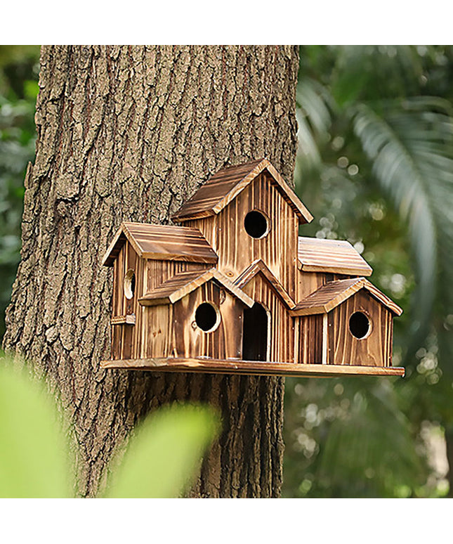6 Hole Handmade Bird House - GIFT FOR NATURE LOVERS - Libiyi