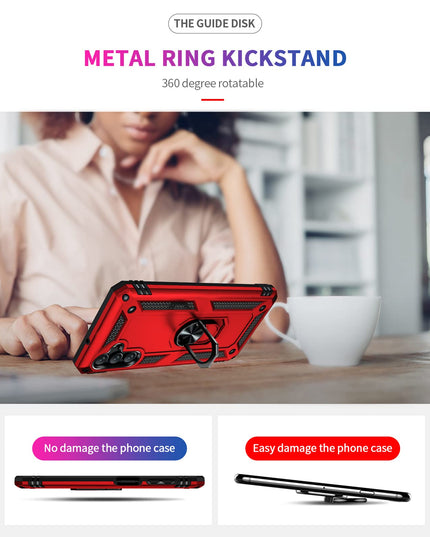 Armor Ring Bracket Phone Case For Samsung A53(5G) With 1-Pc Screen Protector-Fast Delivery - Keilini