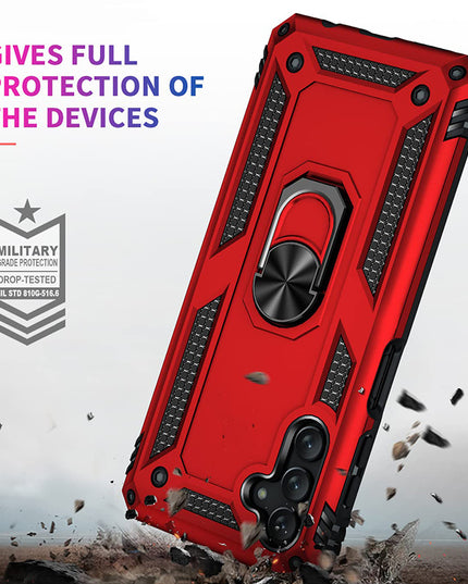 Armor Ring Bracket Phone Case For Samsung A13(5G) With 1-Pc Screen Protector-Fast Delivery - Keilini