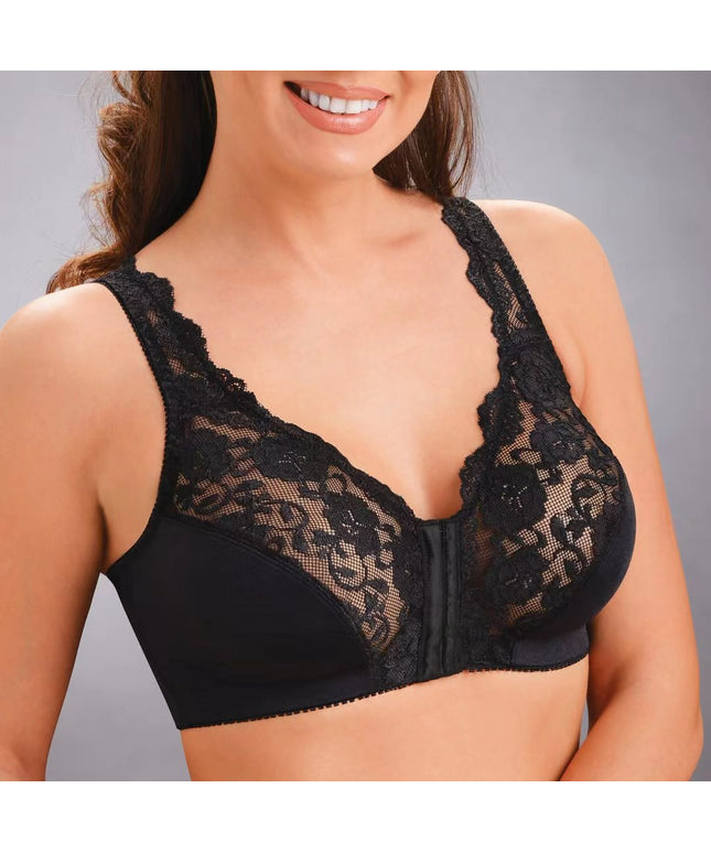 Front Hook, Stretch Lace, Posture Correction – One Piece Bra - Keilini