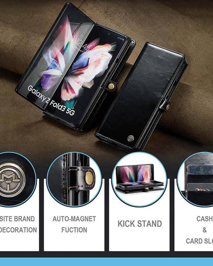 Luxury Flip Leather Card Slots Phone Case for Galaxy Z Fold 3 5G - Libiyi