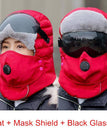 Escudo Vermelho+Máscara / Óculos Pretos