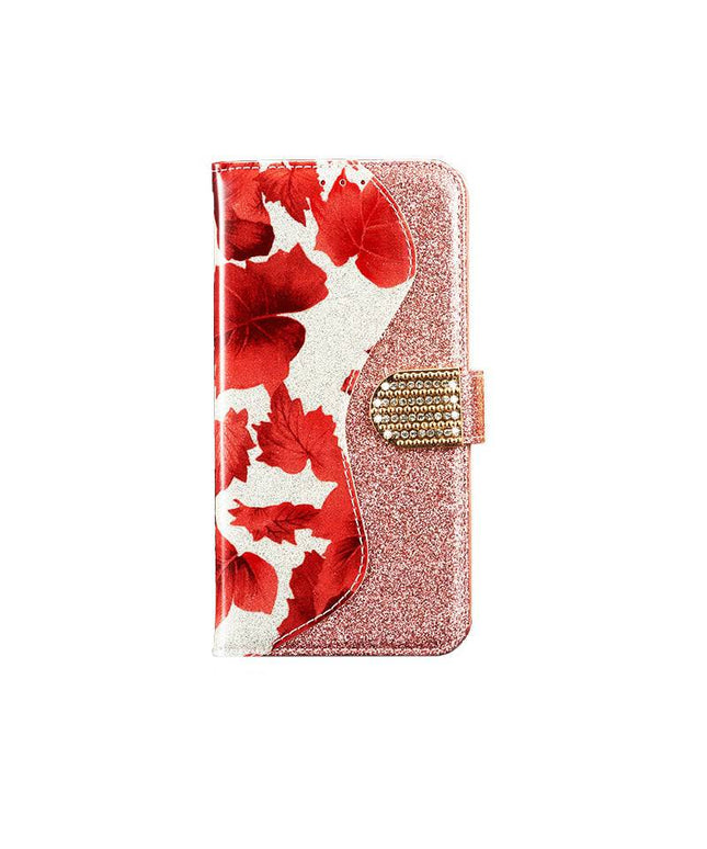 Leather Glitter Rhinestone Flip Case For Samsung - Libiyi