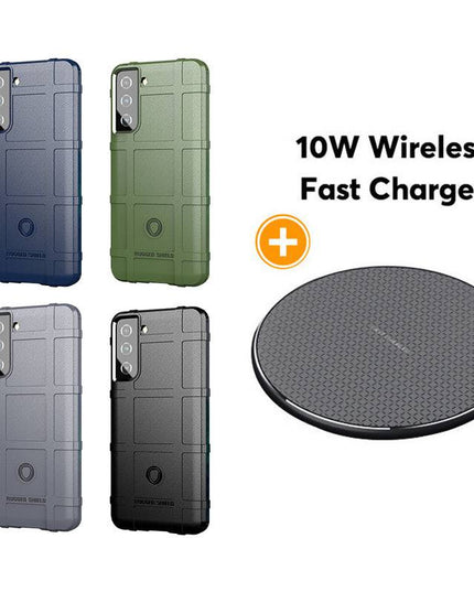 TPU Thick Solid Rough Armor Tactical Protective Cover Case For Samsung S21+ - Libiyi