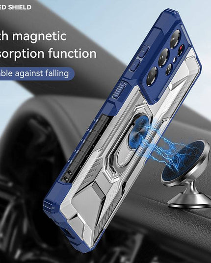 Magnetic Metal Finger Ring Holder Armor Case For Samsung - Libiyi