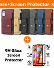 brown / iPhone XR / Case+[2 Pack] Screen Protectors
