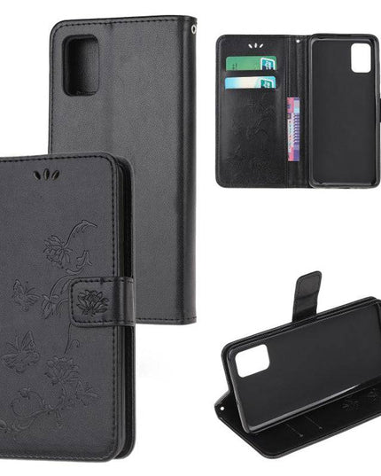 Imprint Butterfly Flower Leather Mobile Phone Case for iPhone - Libiyi