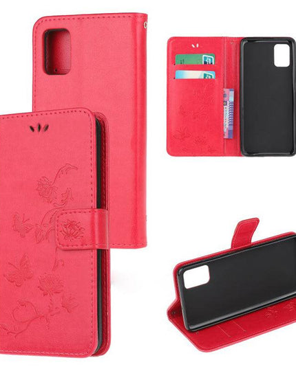 Imprint Butterfly Flower Leather Mobile Phone Case for iPhone - Libiyi