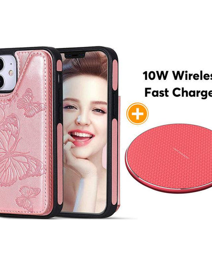 New Luxury Embossing Wallet Cover For iPhone 12 Mini-Fast Delivery - Libiyi