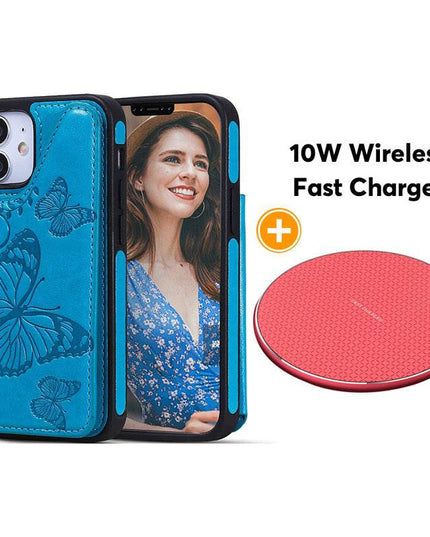 New Luxury Embossing Wallet Cover For iPhone 12 Mini-Fast Delivery - Libiyi