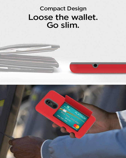 Armor Protective Card Holder Case for LG Stylo 5 - Libiyi