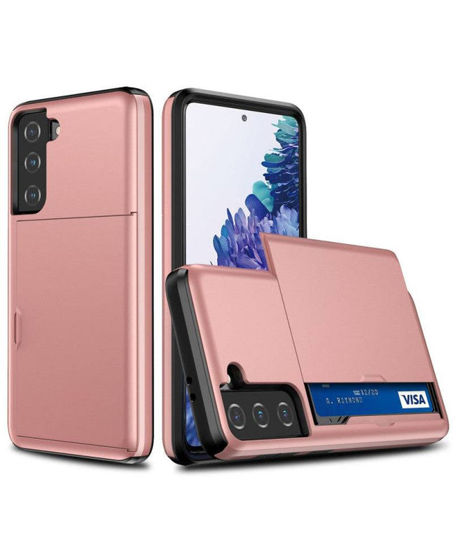 Rigide Flashy Porte-cartes Case For Samsung Galaxy S21(5G) - Libiyi