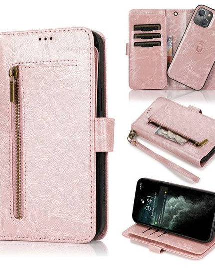 Detachable Flip Folio Zipper Purse Phone Case for iPhone 13 Series - Libiyi