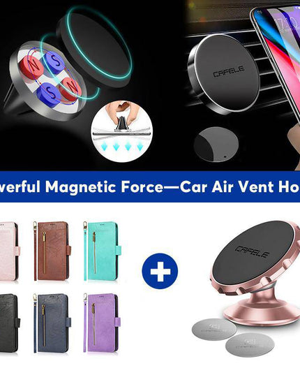 Detachable Flip Folio Zipper Purse Phone Case for iPhone 13 Series - Libiyi