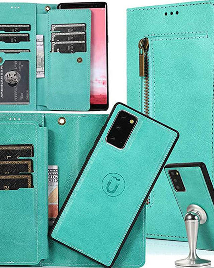 Detachable Flip Folio Zipper Purse Phone Case for Samsung Note 20 Series - Libiyi