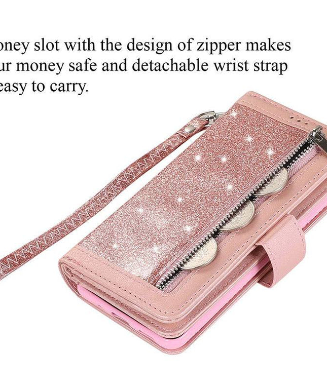 Samsung Note 20 Series Bling Wallet Case with Wrist Strap - Libiyi