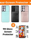 Or rose / S21 Ultra (5G) / Étui + [Lot de 2] protecteurs d'écran