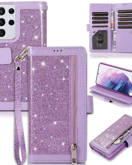 Bling Wallet Leather Case for Samsung S21 Ultra - Libiyi