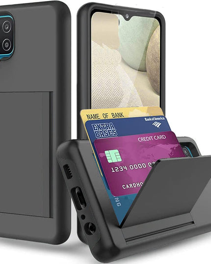 Armor Protective Card Holder Case for Samsung A12 - Libiyi