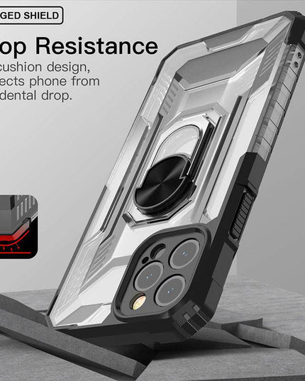 Magnetic Metal Finger Ring Holder Armor Case For iPhone - Libiyi