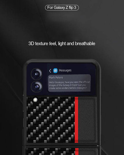 Slim Lightweight Carbon Fiber Case for Samsung Galaxy Z Flip 3 5G - Libiyi