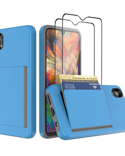 Armor Protective Card Holder Case for Samsung A10e With 2-PACK Screen Protectors - Libiyi