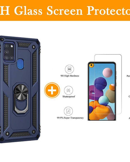 Luxury Armor Ring Bracket Phone Case For Samsung A21S-Fast Delivery - Libiyi