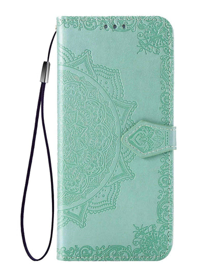 2022 Luxury Embossed Mandala Leather Wallet Flip Case for Samsung A21 - Libiyi