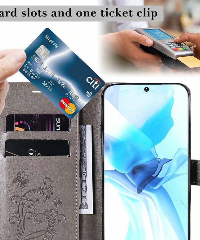3D Embossed Butterfly Wallet Phone Case For Samsung - Libiyi
