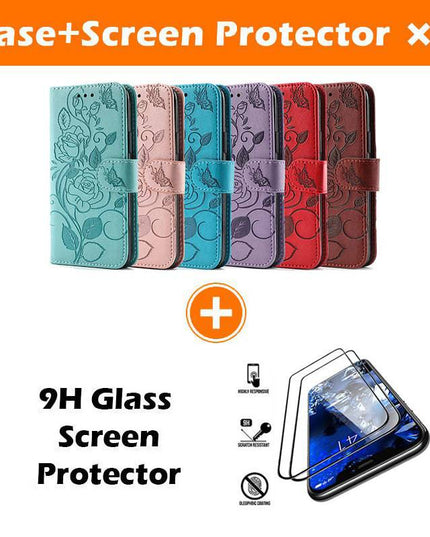 3D Embossed Rose Wallet Case For Samsung A32(5G) - Libiyi