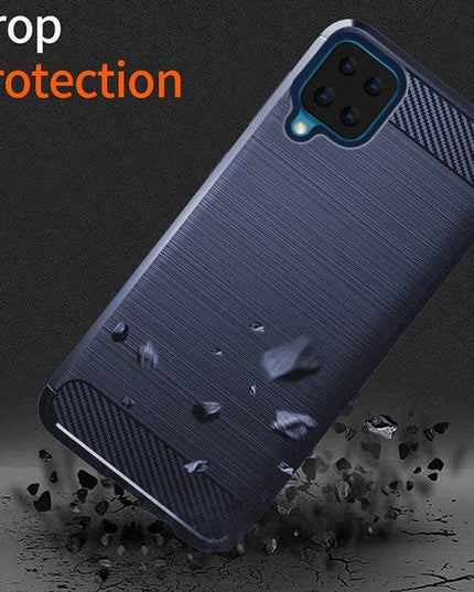 Luxury Carbon Fiber Case For Samsung A12 With 2-Pack Screen Protectors - Libiyi