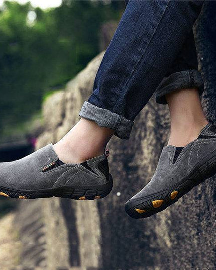 Men's Loafers & Slip-Ons Casual Daily Pigskin Breathable Non-slipping Wear Proof Walking Shoes - Libiyi