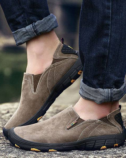 Men's Loafers & Slip-Ons Casual Daily Pigskin Breathable Non-slipping Wear Proof Walking Shoes - Libiyi