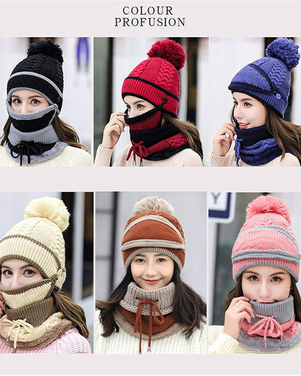 2022 New 3 in 1 Winter Beanie Set - Libiyi