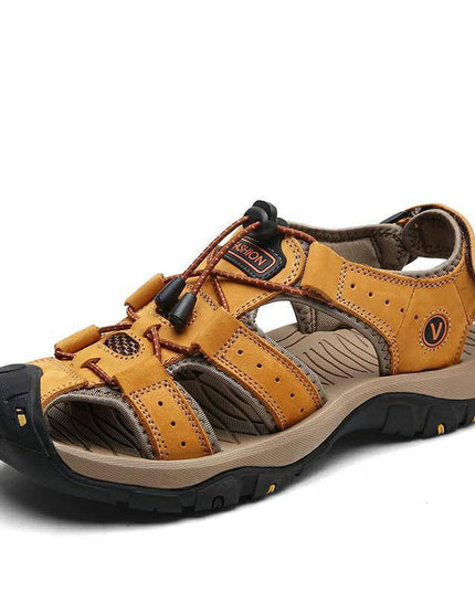 Libiyi Men's Outdoor Leather Toe Cap Sandals - Libiyi