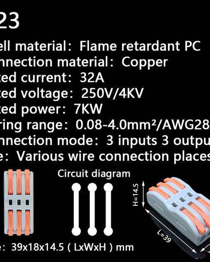 Push-In Terminal Block Wire Connector（Buy more get more discount） - Libiyi