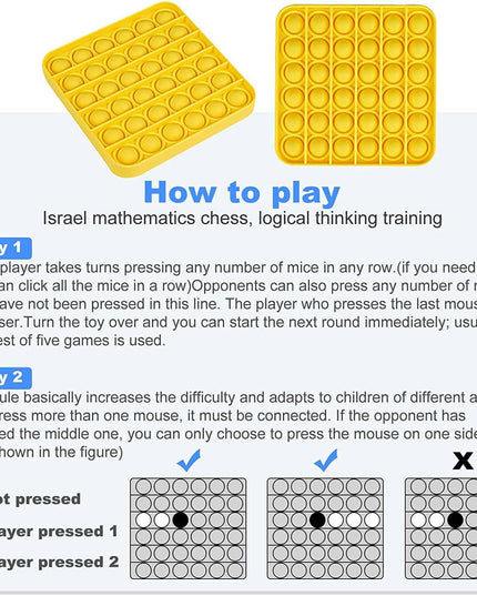 Pop It Fidget Toy, Push Pop Bubble Fidget Sensory Toy - Libiyi