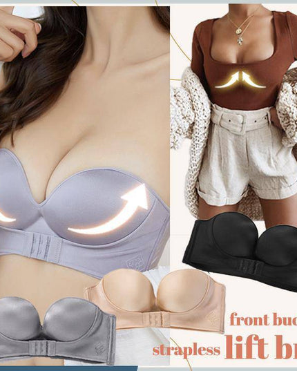 Strapless Front Buckle Lift Bra - Libiyi